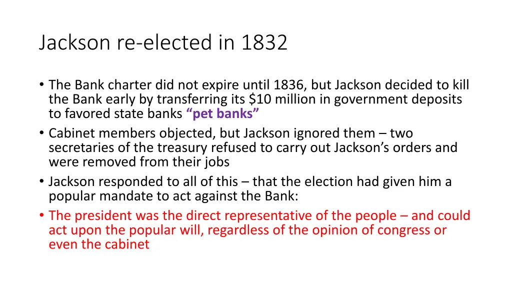 jackson re elected in 1832