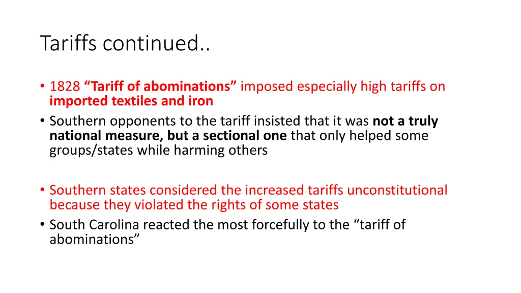 tariffs continued 1