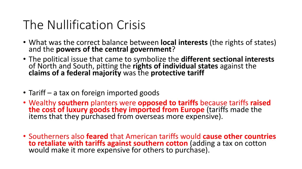 the nullification crisis
