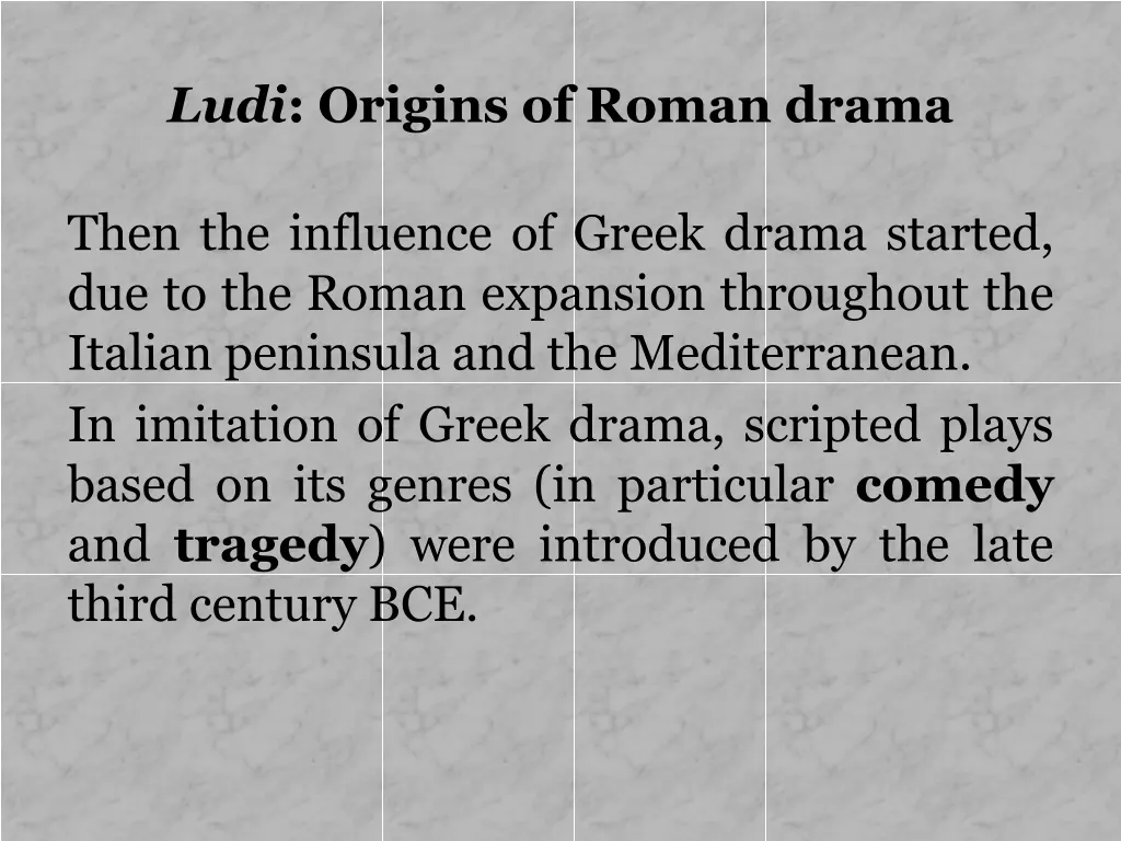 ludi origins of roman drama