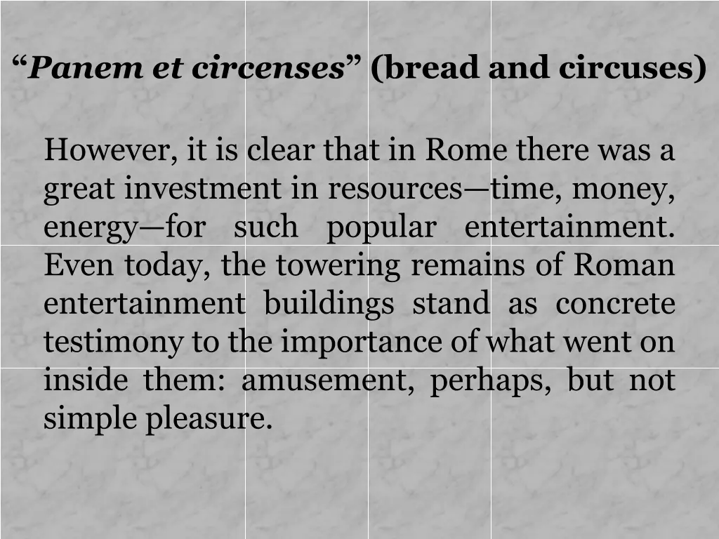 panem et circenses bread and circuses 2