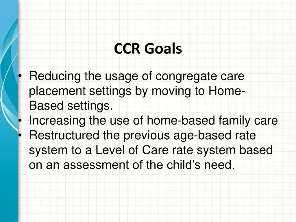 ccr goals
