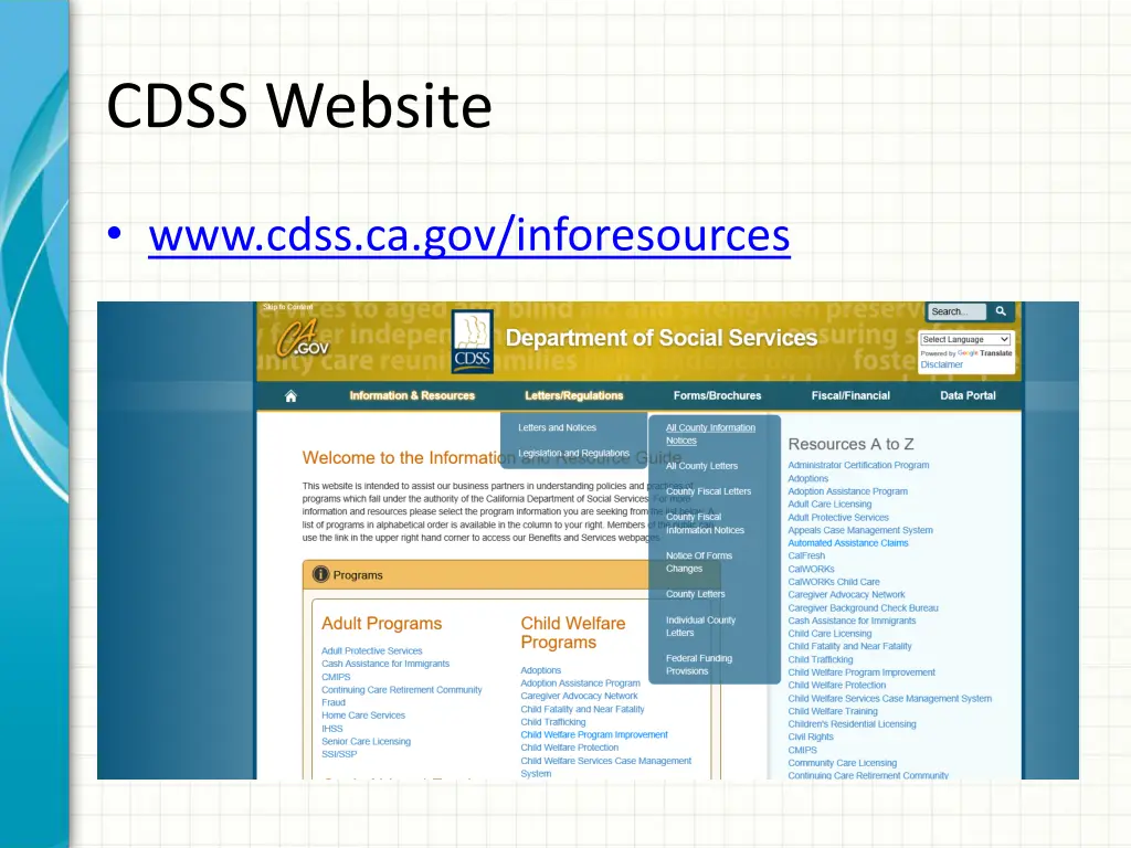 cdss website