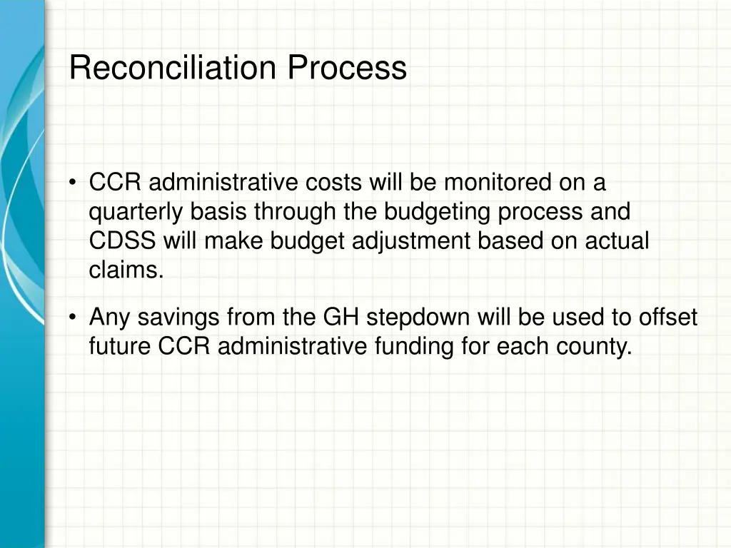 reconciliation process