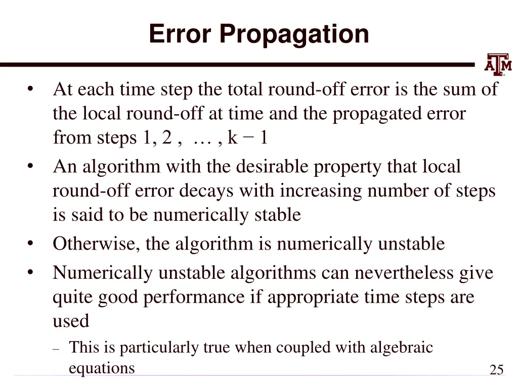 error propagation