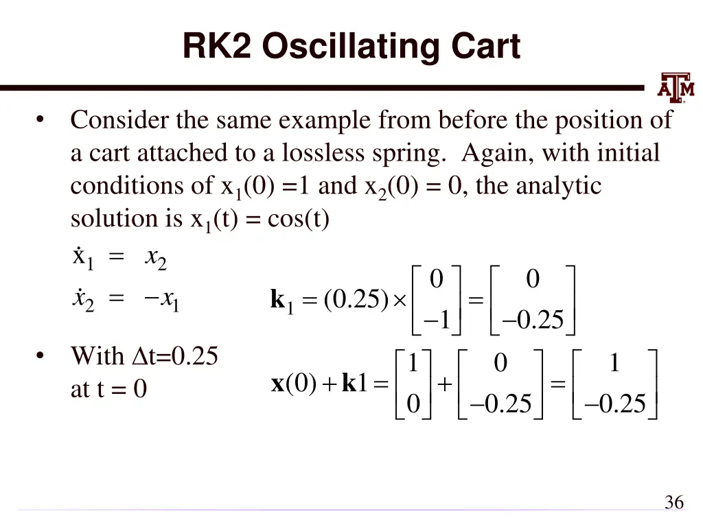 rk2 oscillating cart