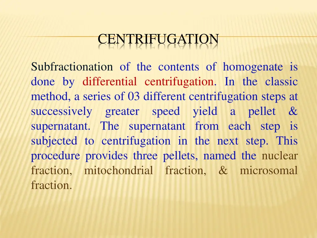 centrifugation