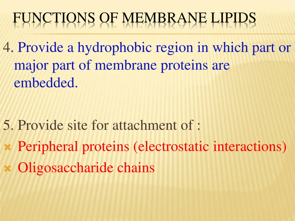 functions of membrane lipids 1