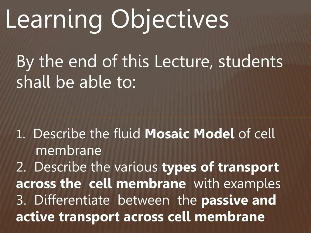 learning objectives