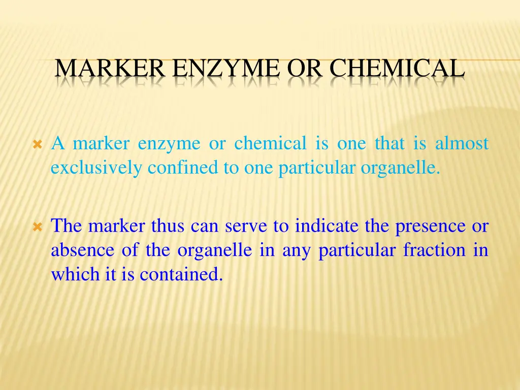 marker enzyme or chemical