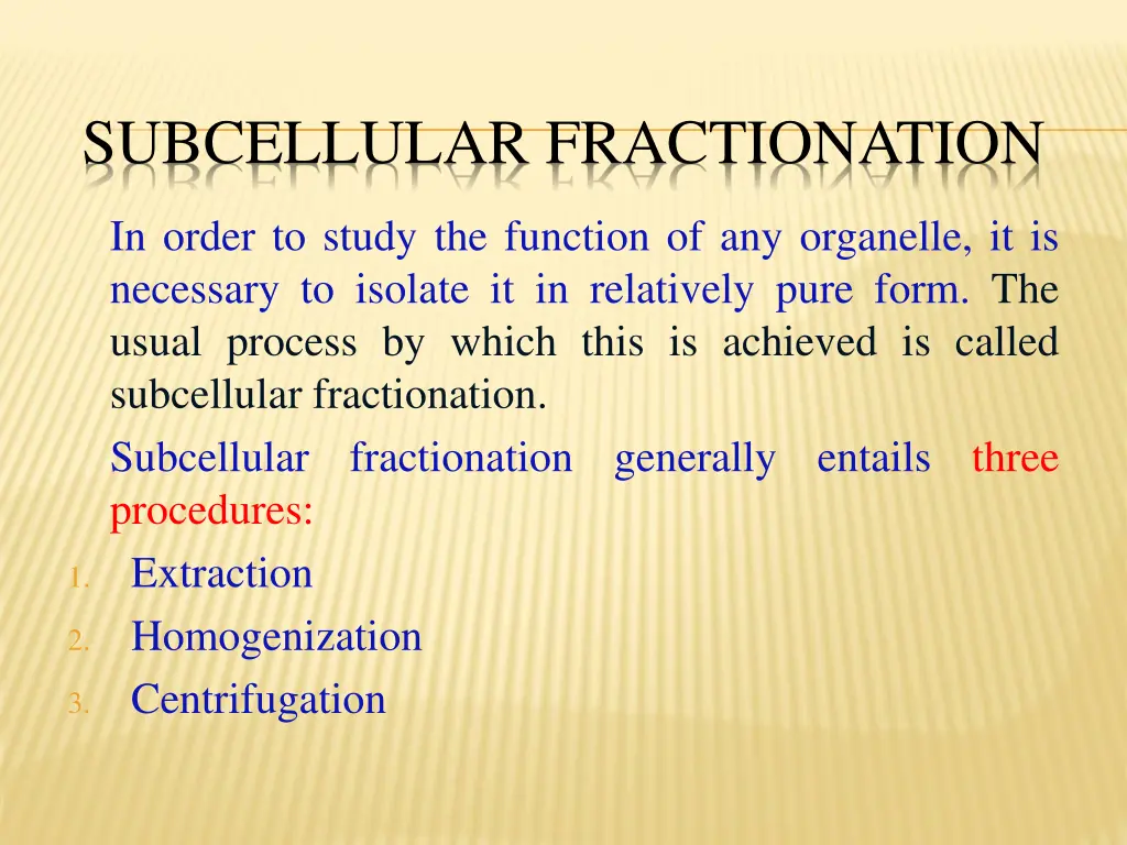 subcellular fractionation