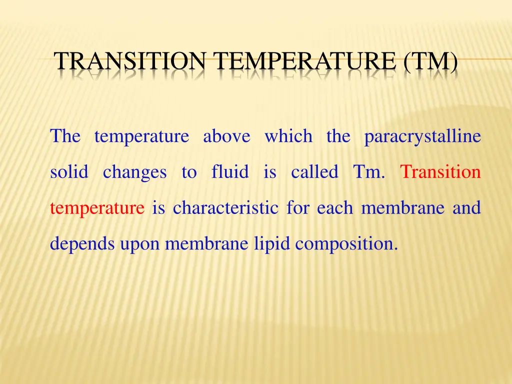 transition temperature tm