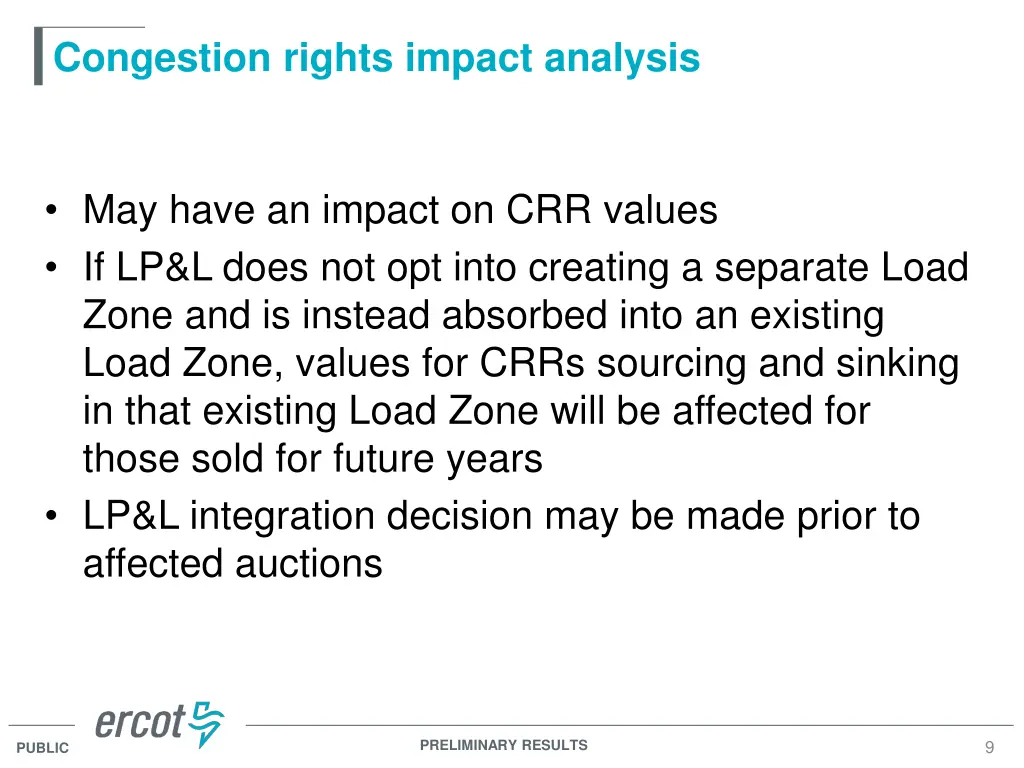 congestion rights impact analysis