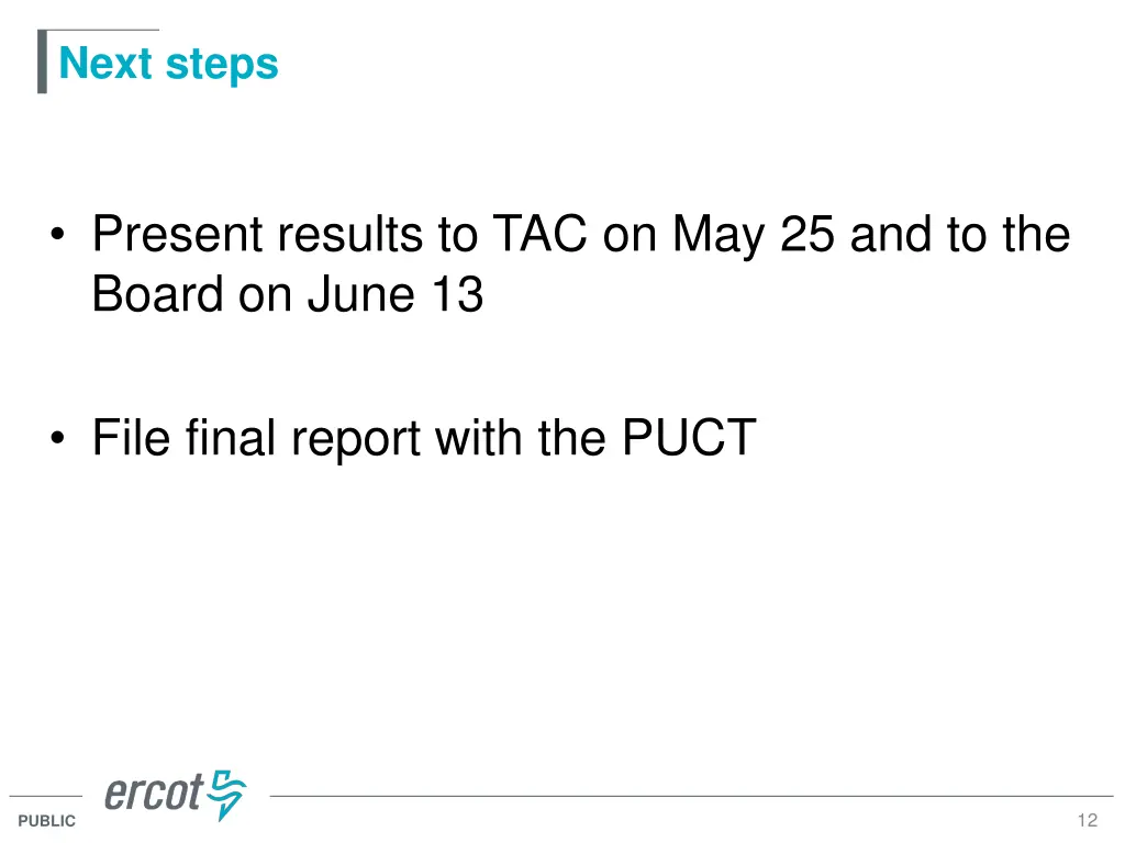 next steps