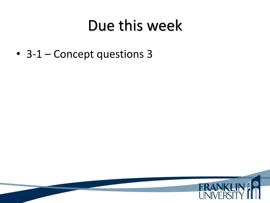 due this week