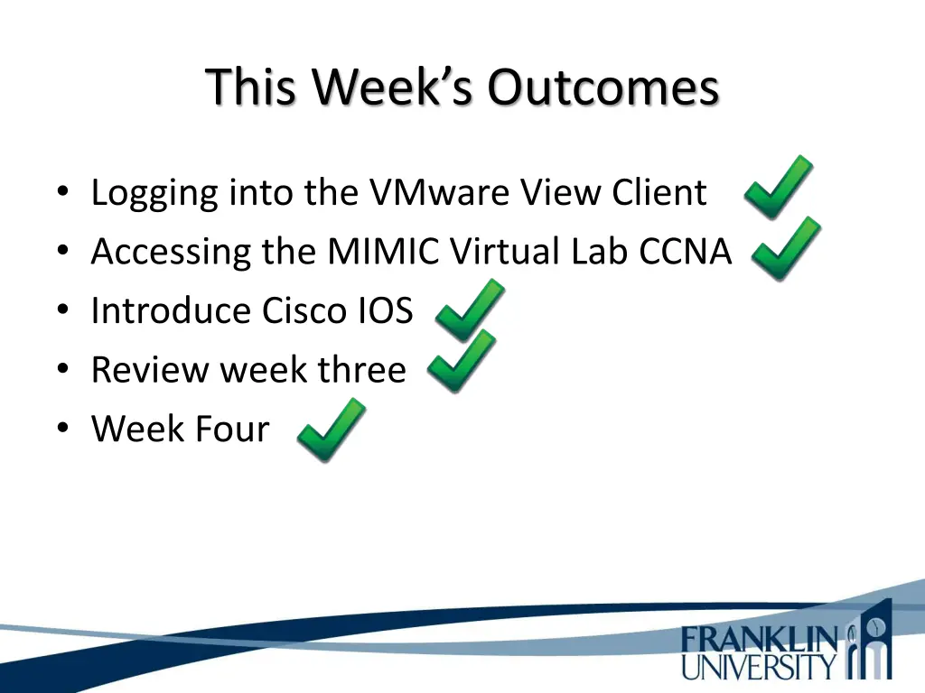this week s outcomes