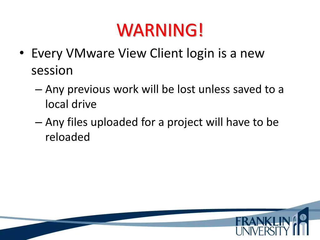 warning