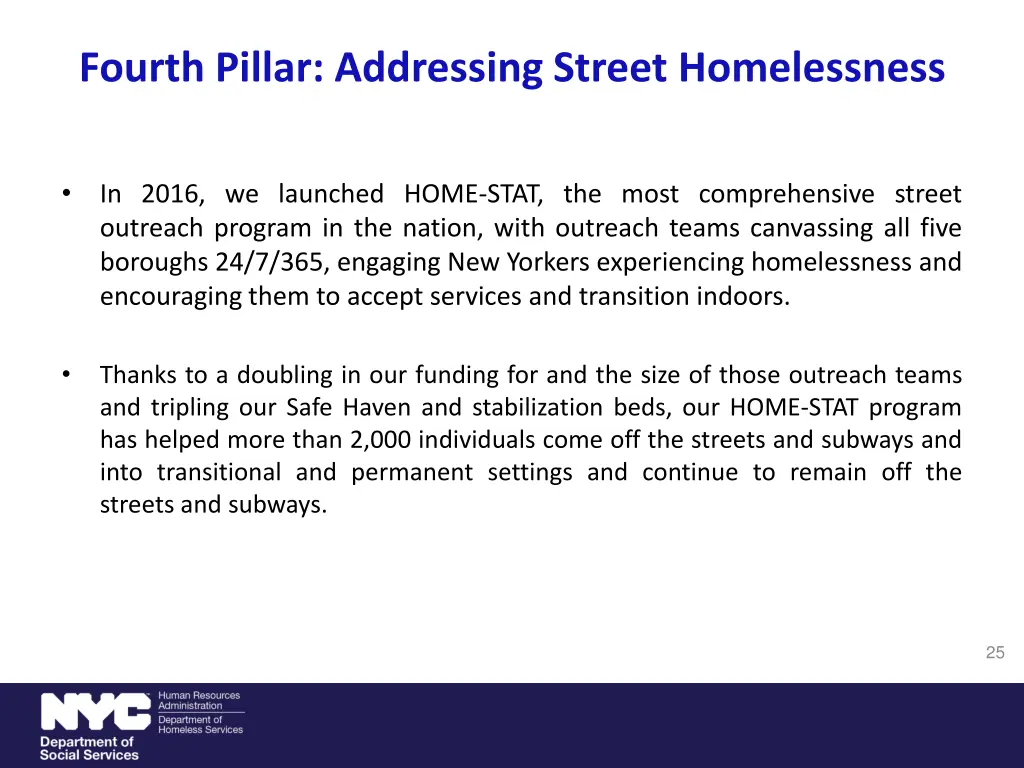 fourth pillar addressing street homelessness