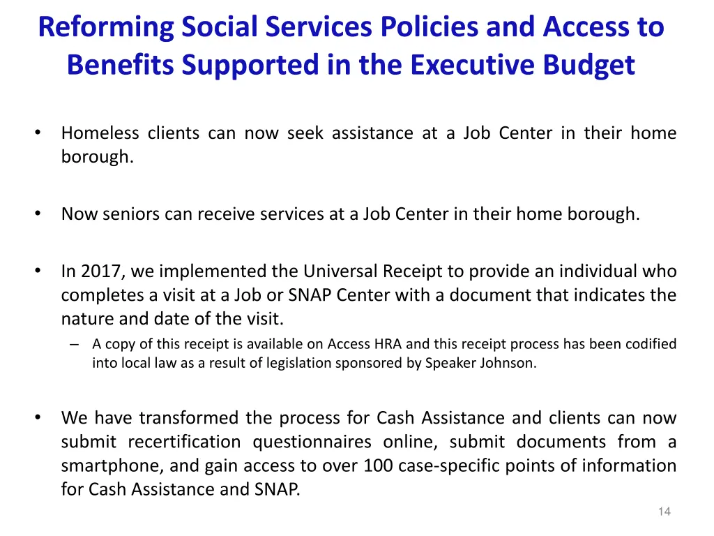 reforming social services policies and access 2
