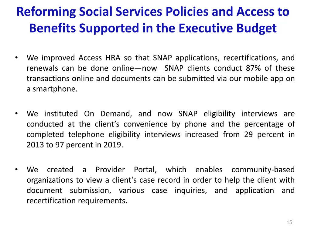 reforming social services policies and access 3