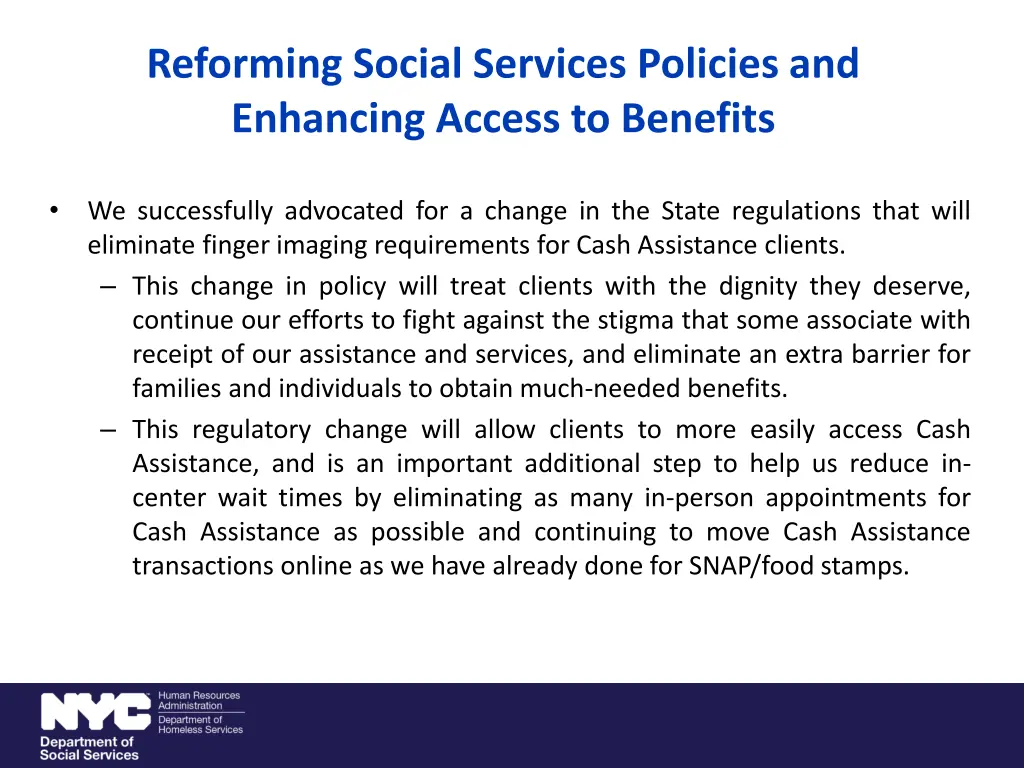 reforming social services policies and enhancing
