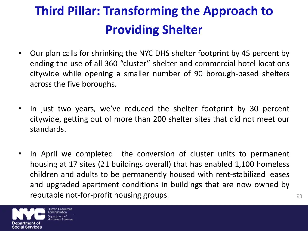 third pillar transforming the approach