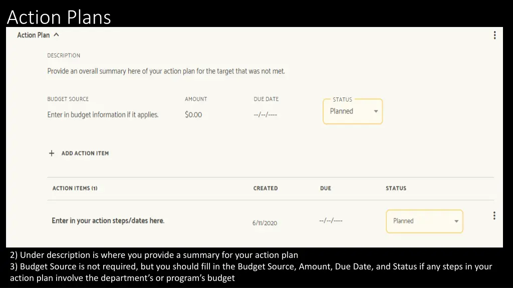 action plans 1