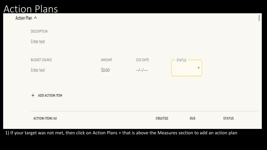 action plans