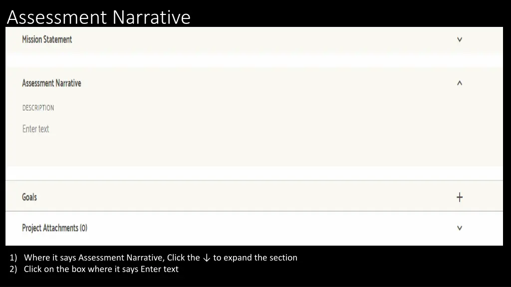 assessment narrative