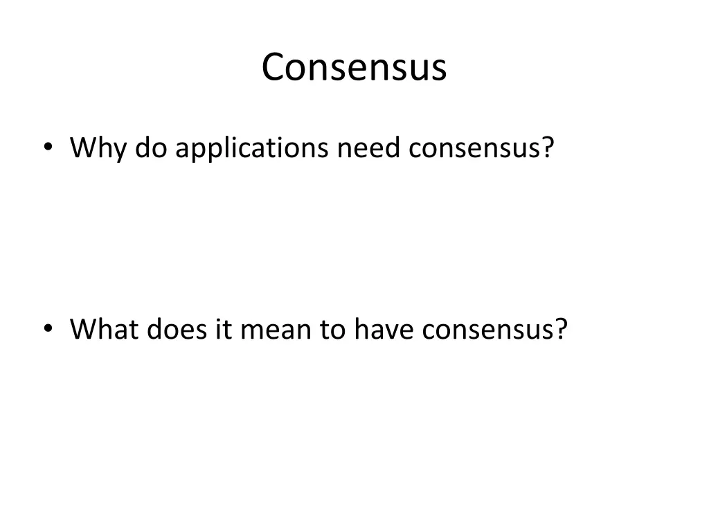 consensus