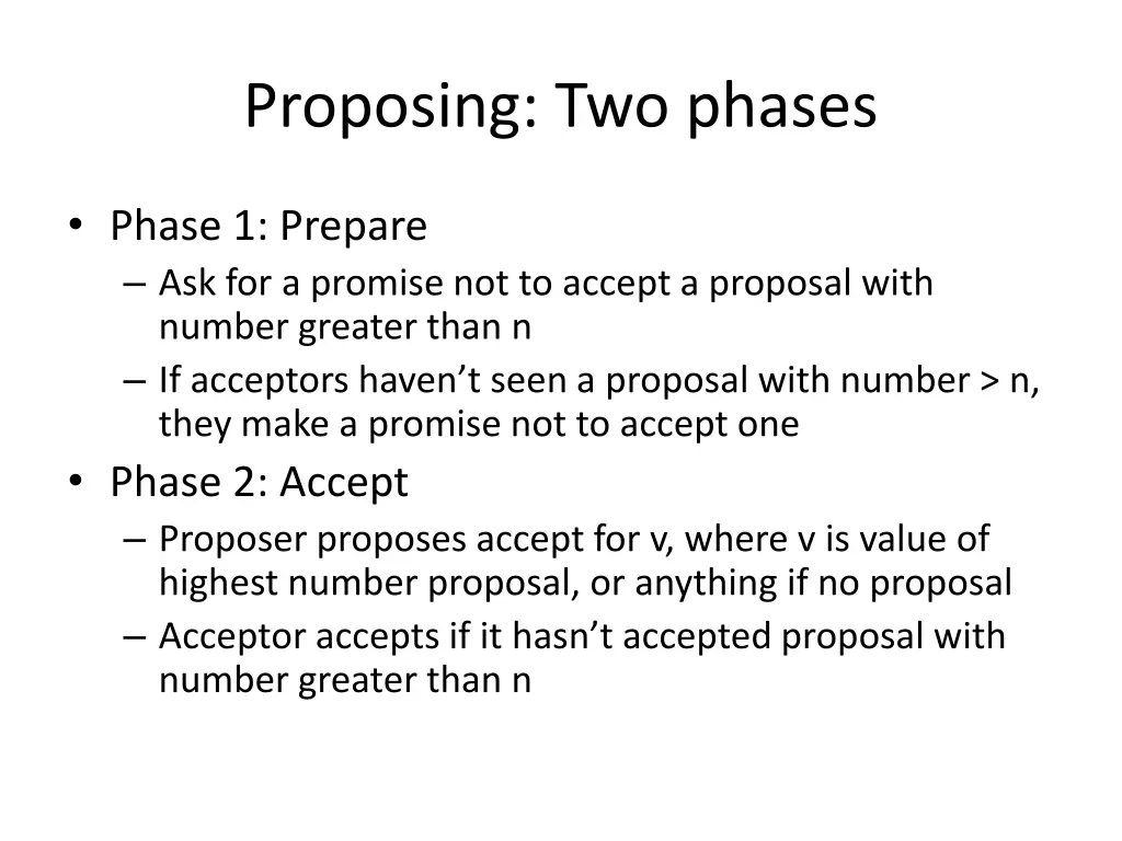 proposing two phases