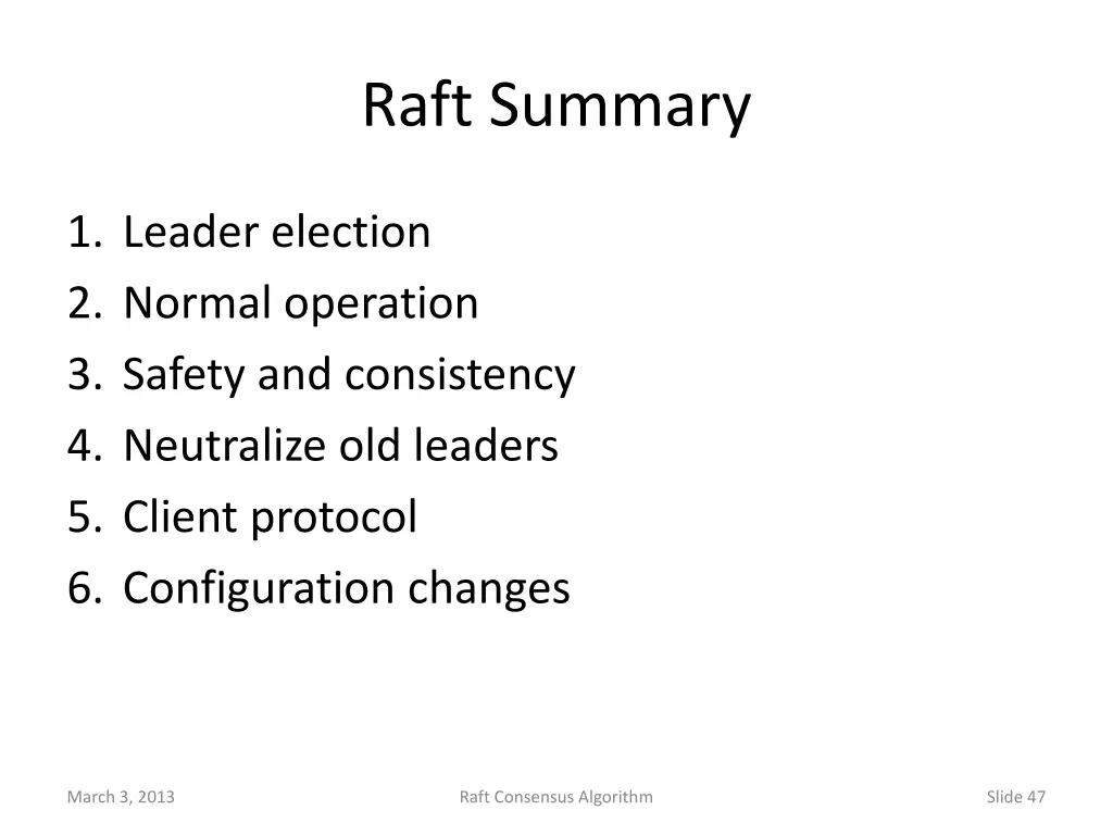 raft summary