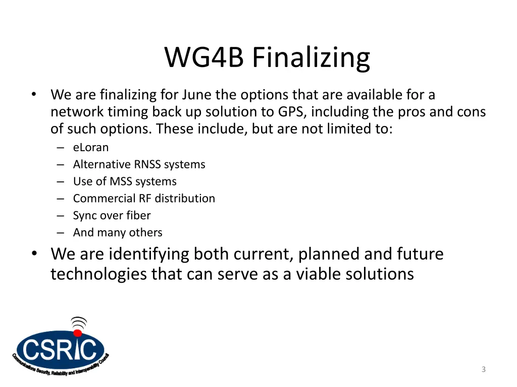 wg4b finalizing