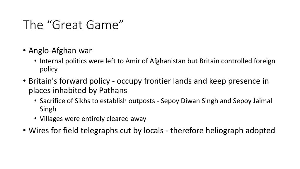 the great game