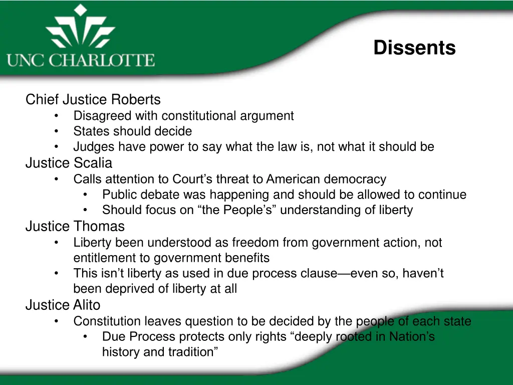 dissents