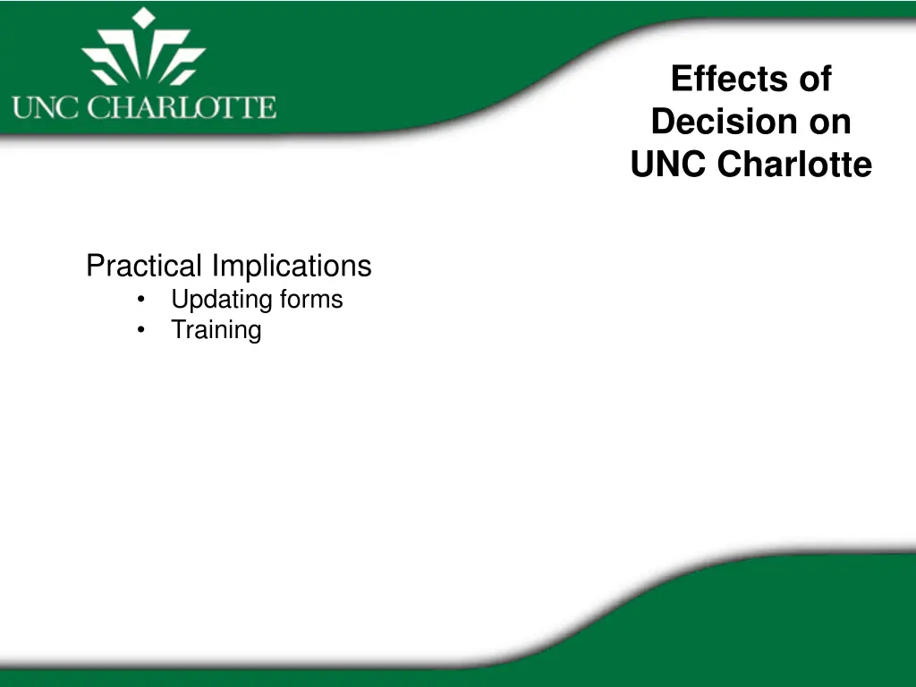 effects of decision on unc charlotte 10