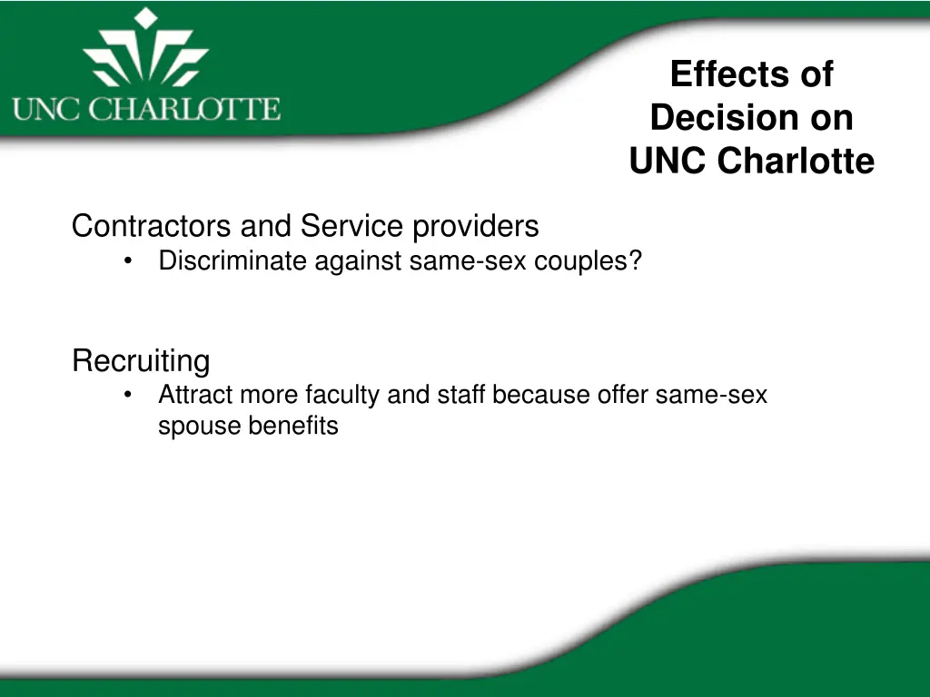 effects of decision on unc charlotte 9