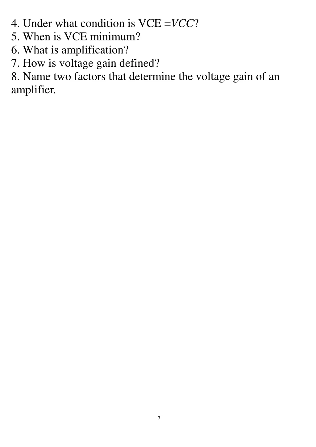 4 under what condition is vce vcc 5 when