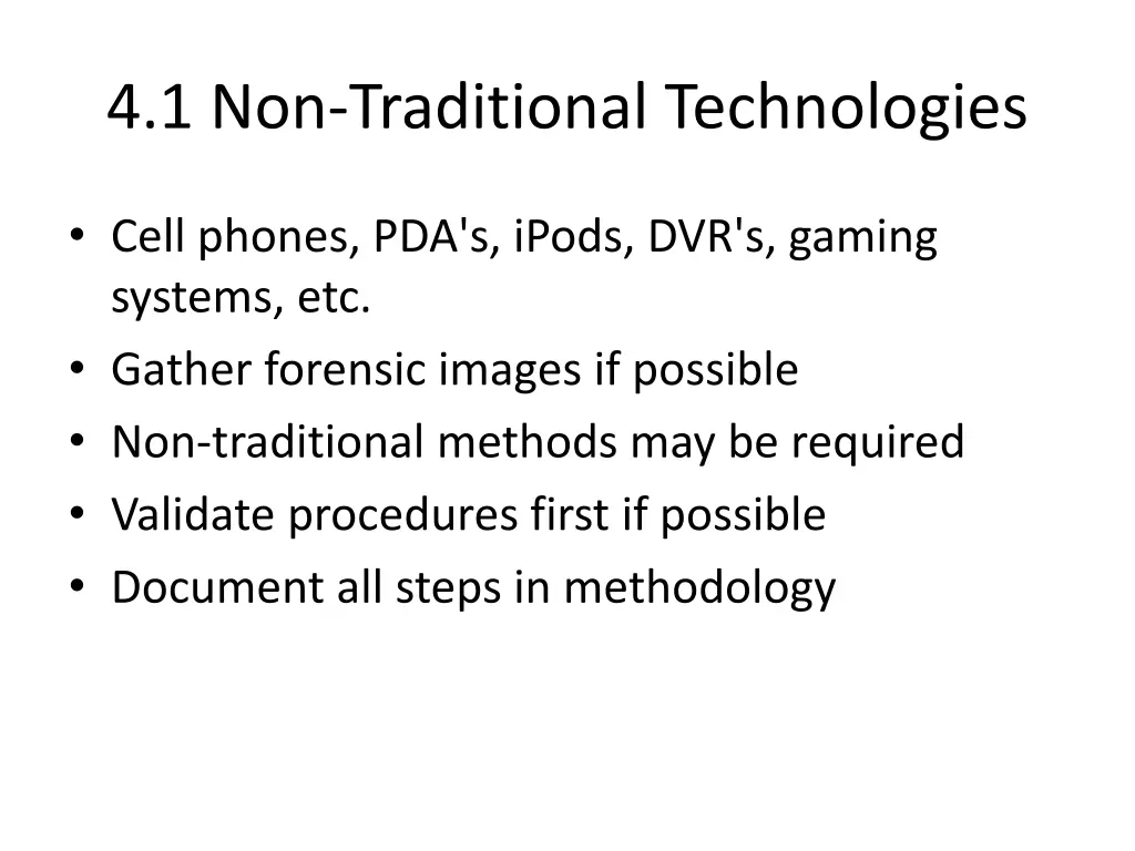 4 1 non traditional technologies