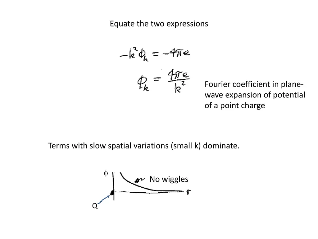 equate the two expressions