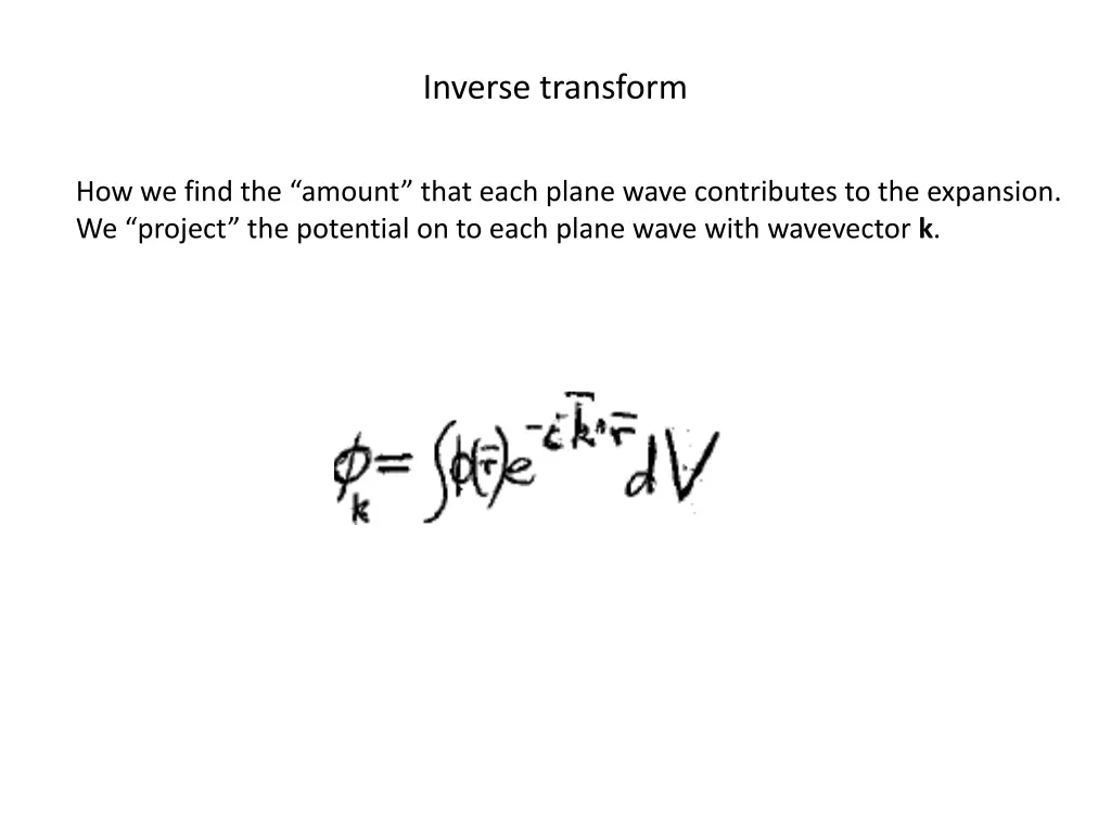 inverse transform