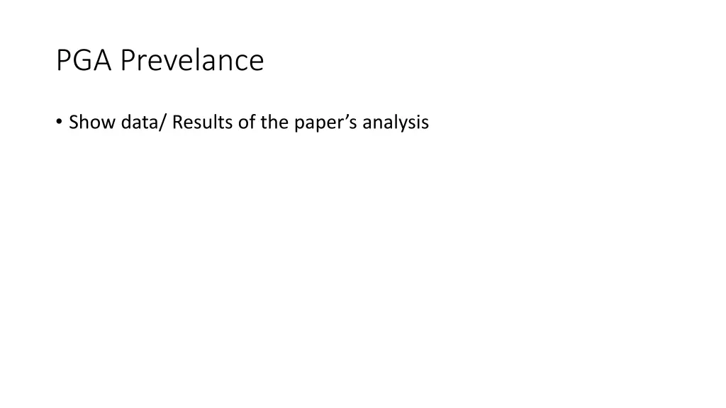 pga prevelance