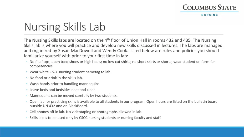 nursing skills lab