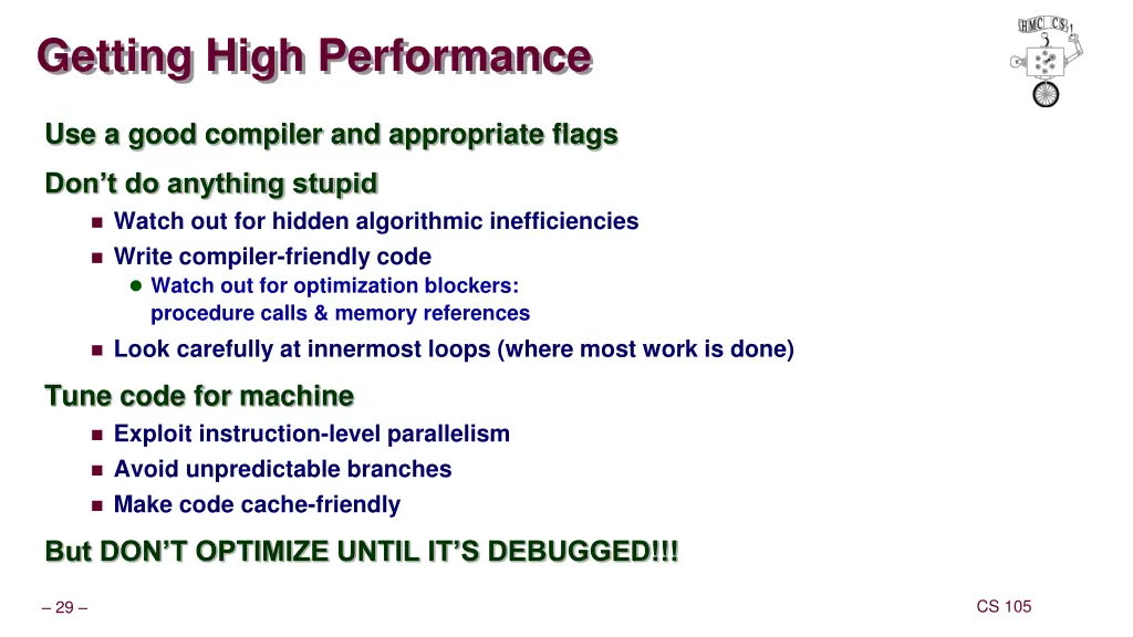 getting high performance