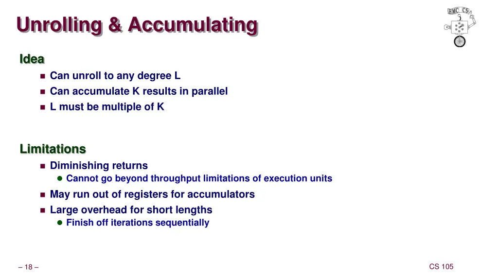 unrolling accumulating