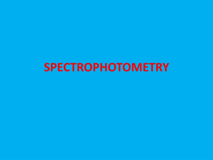 spectrophotometry