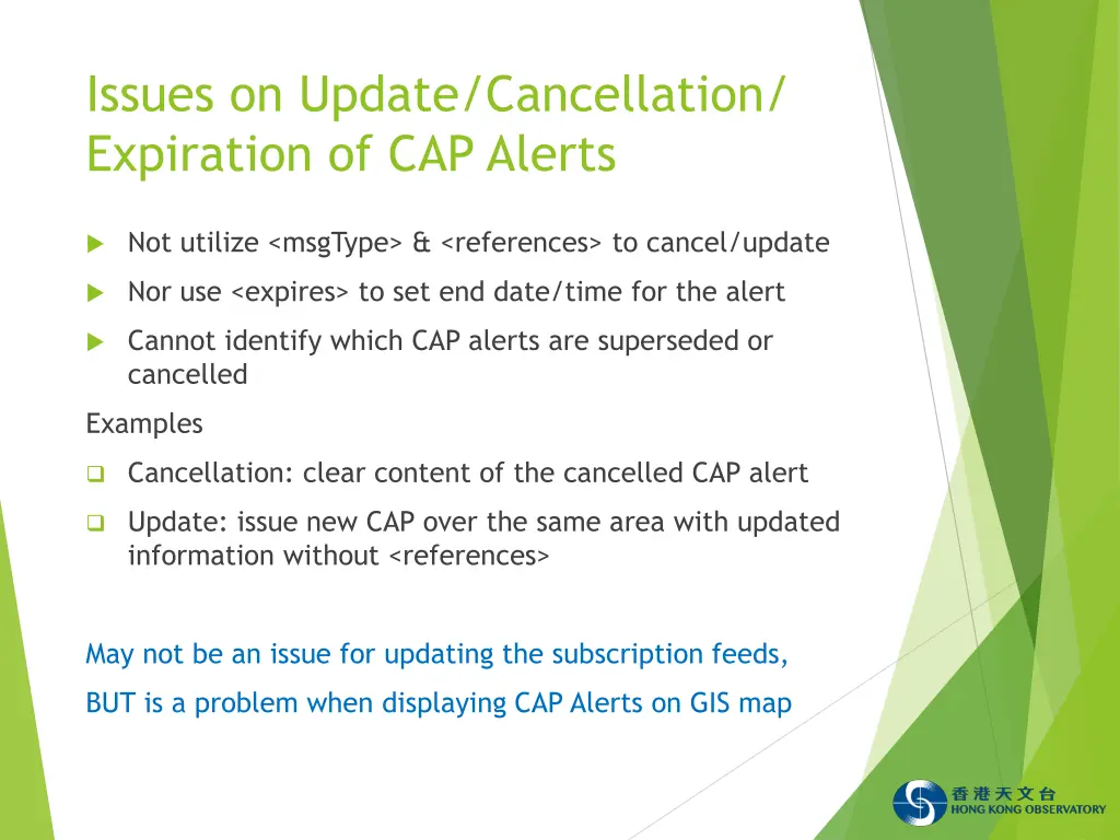 issues on update cancellation expiration