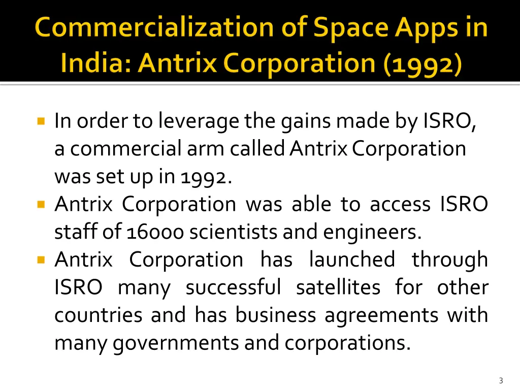 in order to leverage the gains made by isro