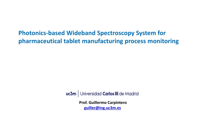 photonics based wideband spectroscopy system