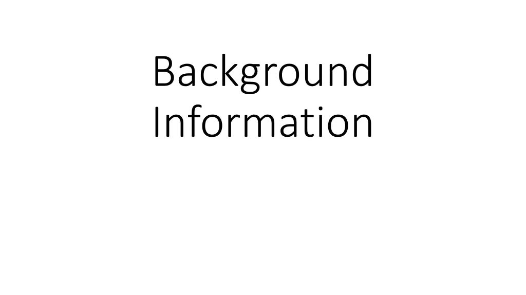 background information